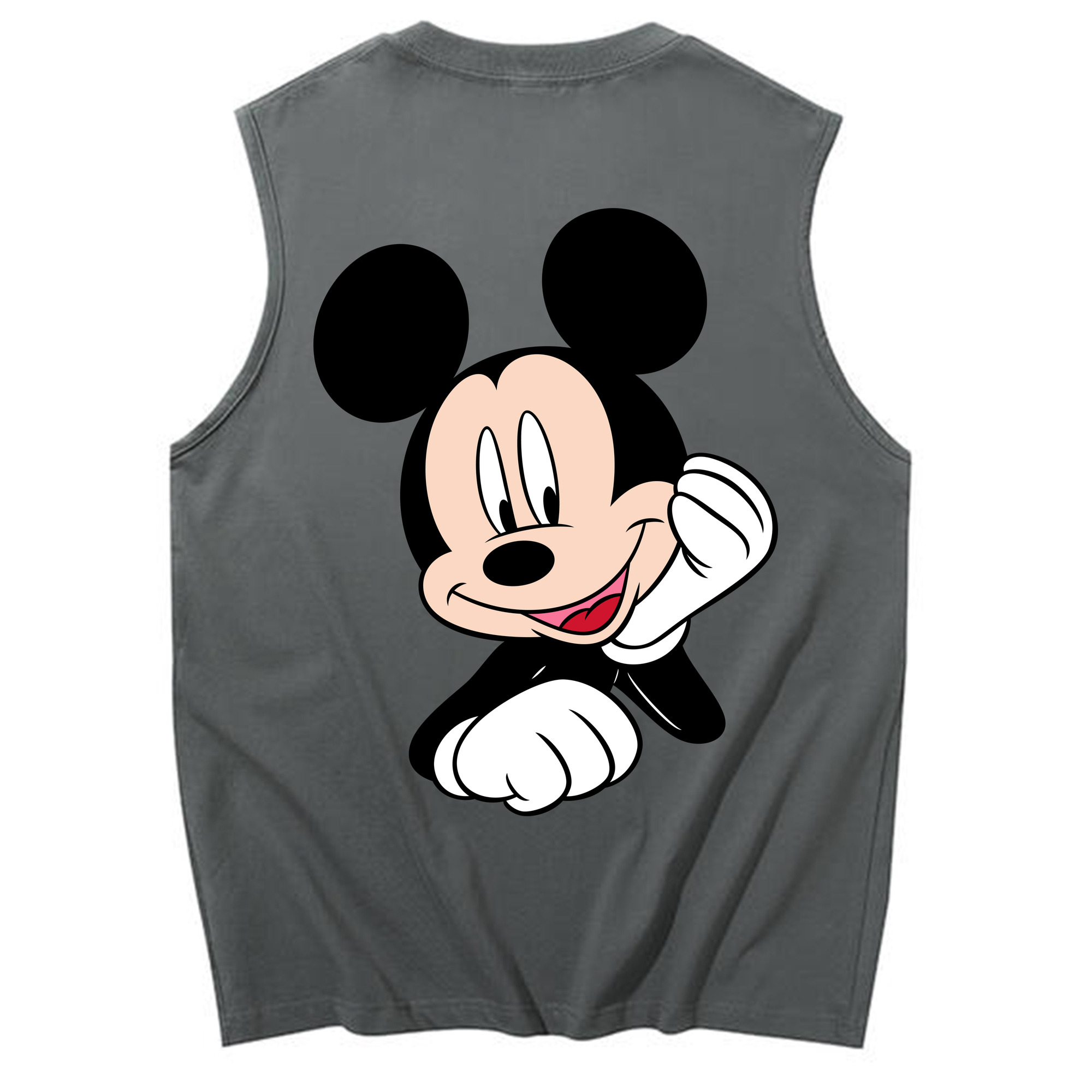 （画像用） ミッキーマウス Mickey Mouse コットン100％タンクトップ（背面プリント）